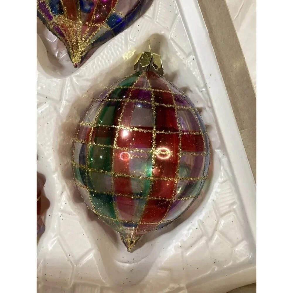 Beautiful Glass Commodore Christmas Classic Ornaments Two Complete Boxes (8)